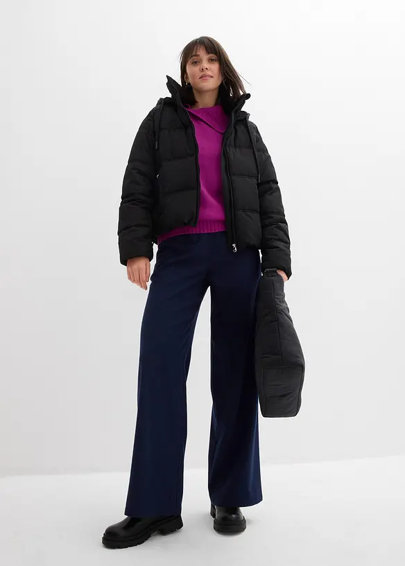 Kort, vattert jakke, bonprix