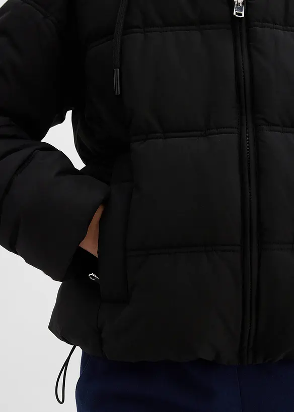 Kort, vattert jakke, bonprix