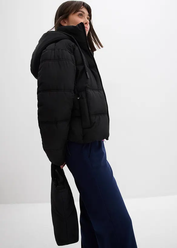 Kort, vattert jakke, bonprix