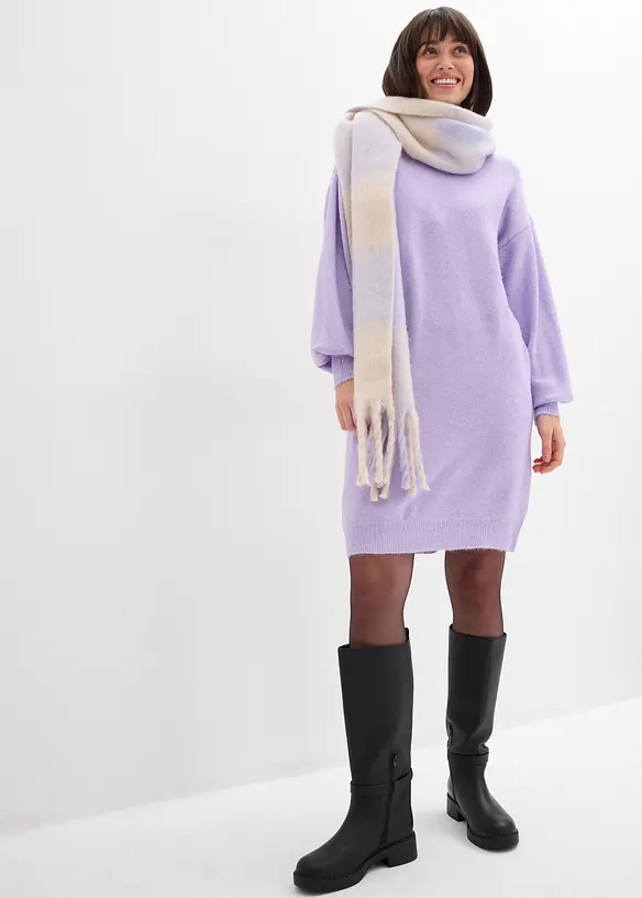 Kjole i strukturstrikk, bonprix