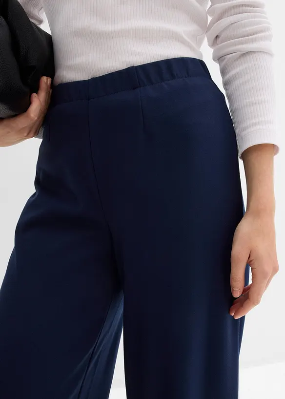 Bukse i behagelig Punto di Roma-materiale med vide ben, bonprix