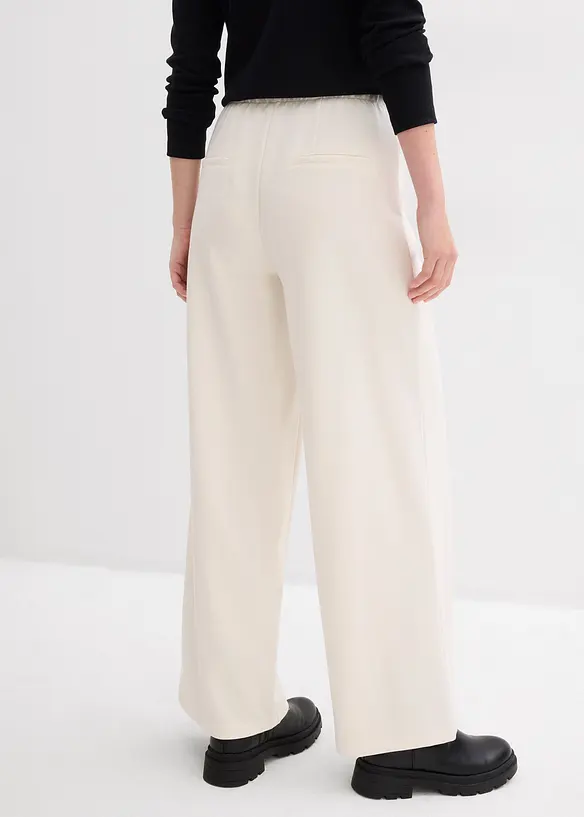 Bukse i behagelig Punto di Roma-materiale med vide ben, bonprix
