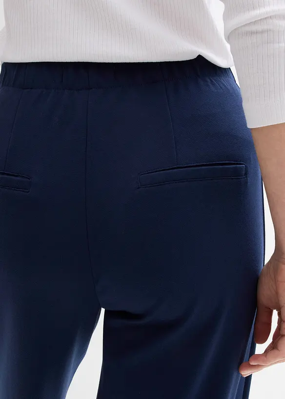 Bukse i behagelig Punto di Roma-materiale med vide ben, bonprix