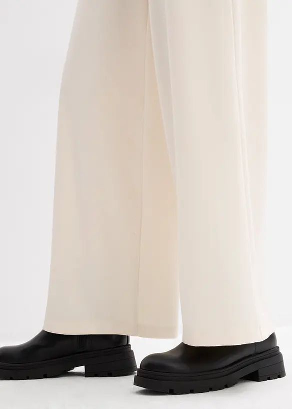 Bukse i behagelig Punto di Roma-materiale med vide ben, bonprix