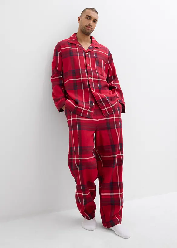 Flanellpyjamas i myk bomull, leveres med gavepose, bonprix