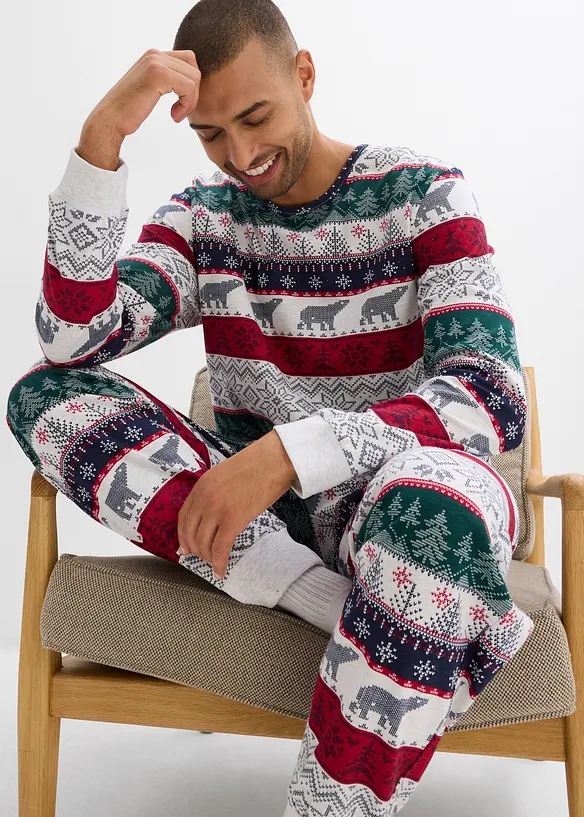 Pyjamas i 100% bomull, leveres med gavepose, bonprix