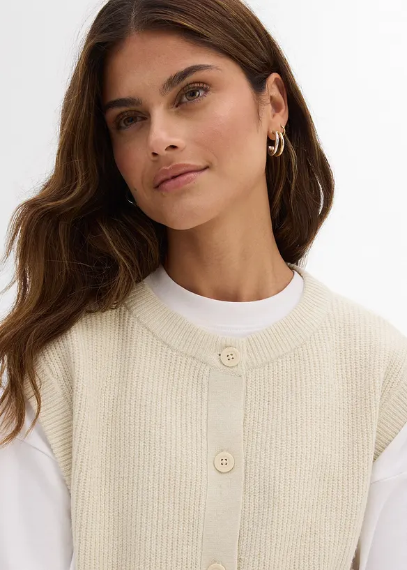 Strikket vest, bonprix