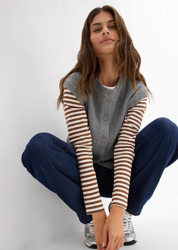 Strikket vest, bonprix