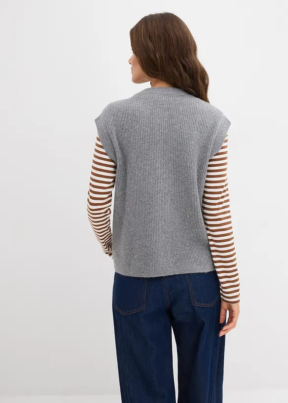 Strikket vest, bonprix