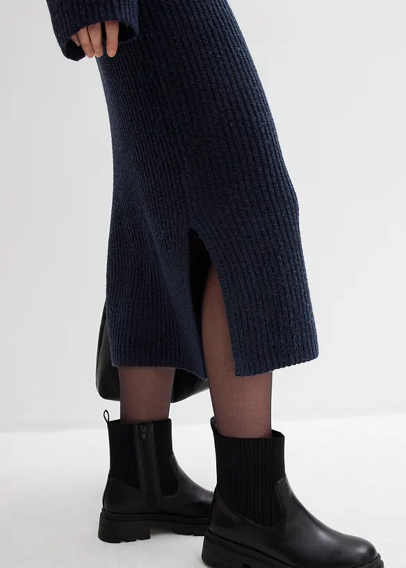 Ribbestrikket kjole, bonprix