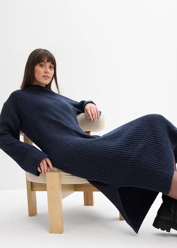 Ribbestrikket kjole, bonprix