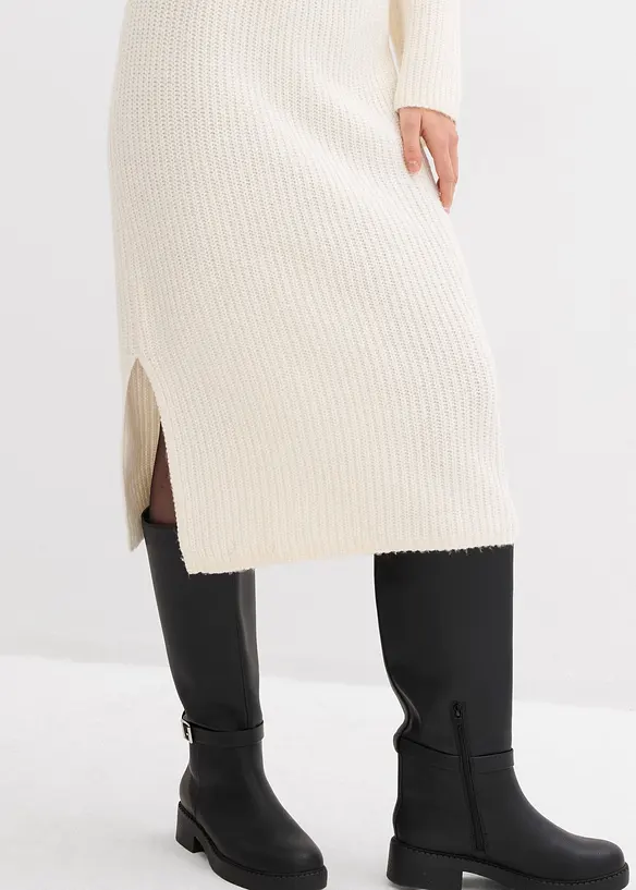 Ribbestrikket kjole, bonprix