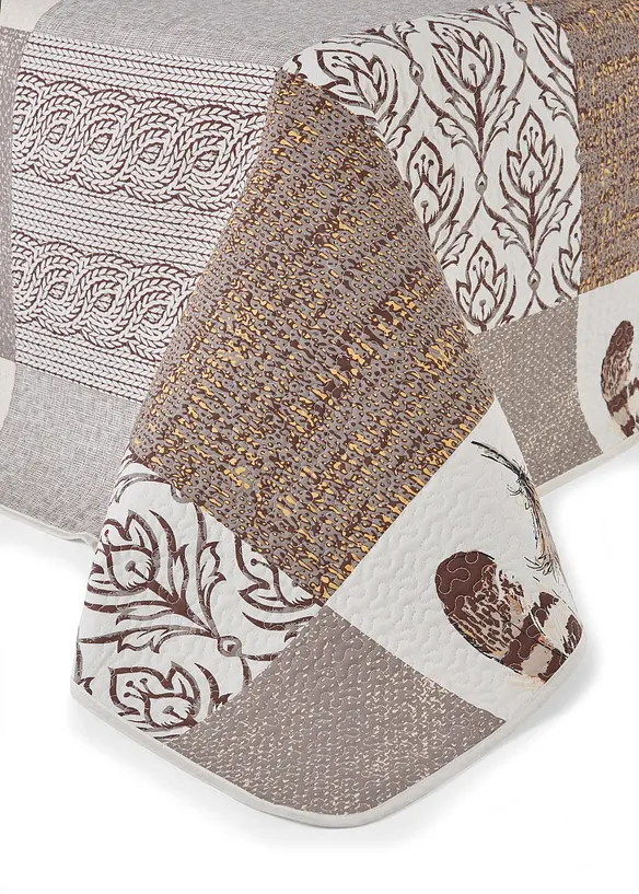 Sengeteppe med patchwork-print, bonprix