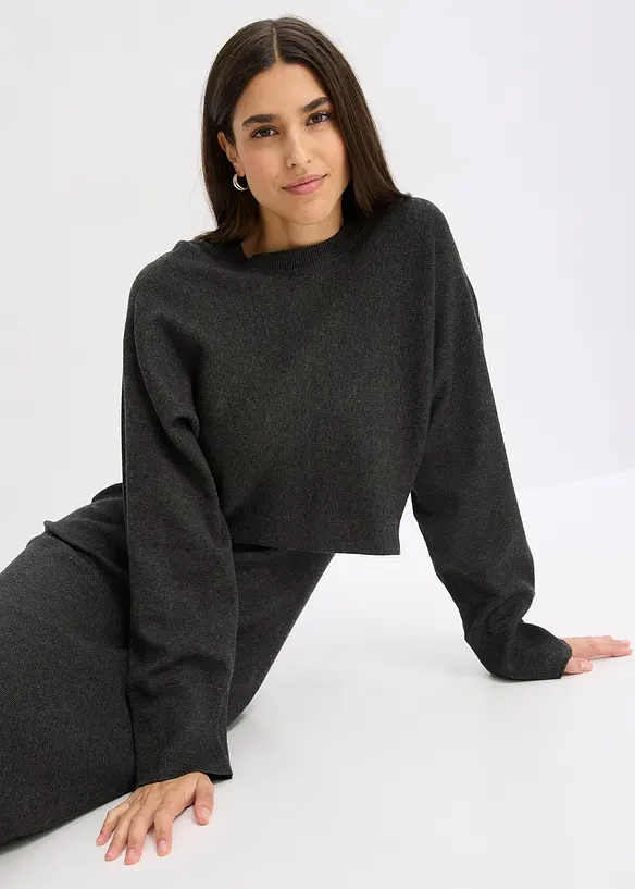 Strikket kjolesett  (2-delt sett), bonprix