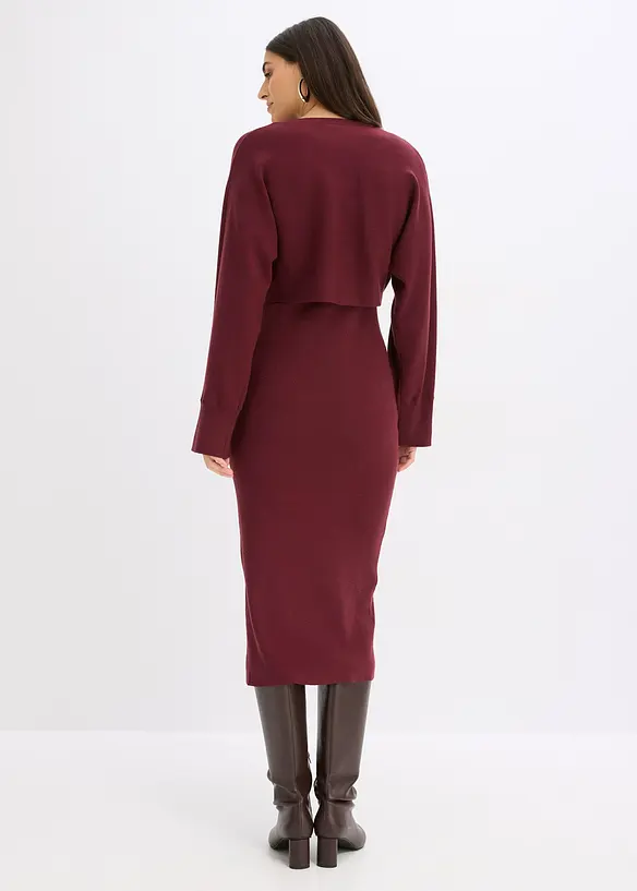 Strikket kjolesett  (2-delt sett), bonprix