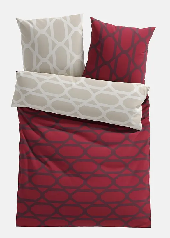 Vendbart sengesett med grafisk design, bonprix