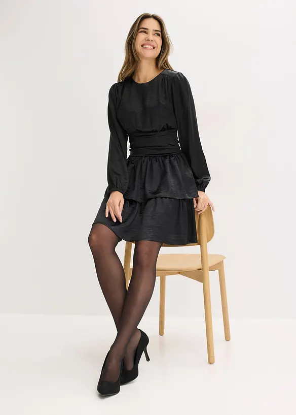 Fin strømpebukse med komfortlinning, 30 DEN, bonprix