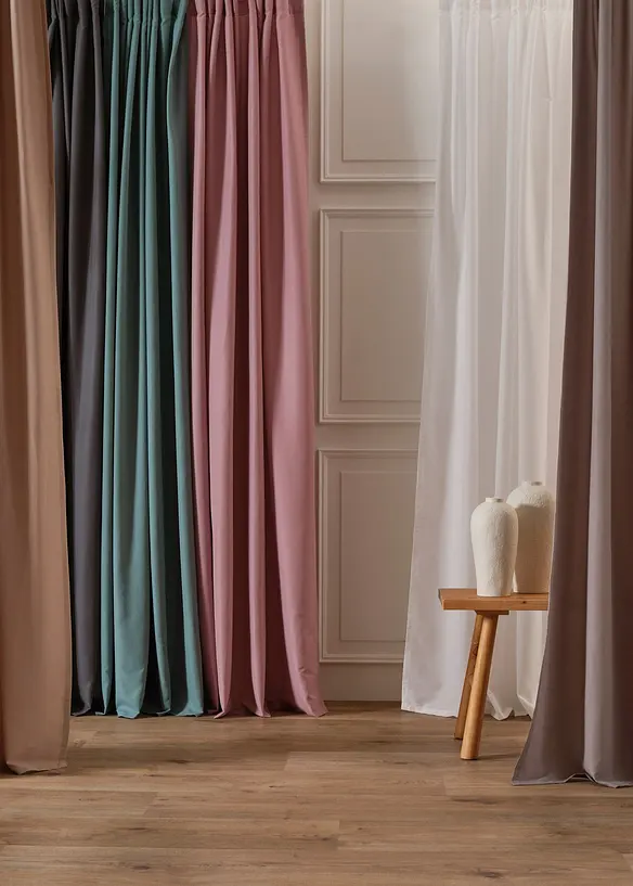 Gardiner i mikrofiber (2-pack), bonprix