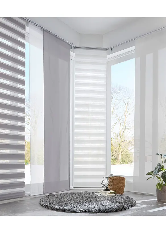 Panelgardin i sabl&eacute;-materiale med lett glans (1-pack), bonprix