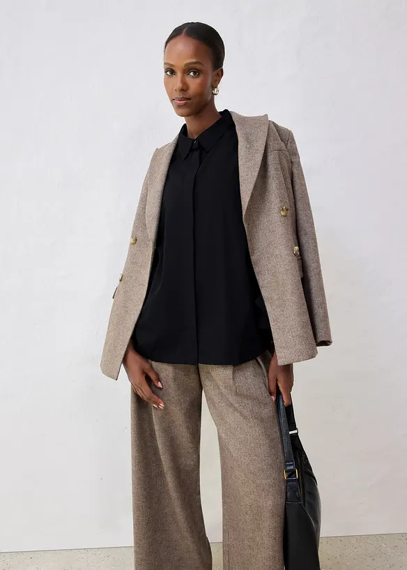 Skjorte med silke, bonprix