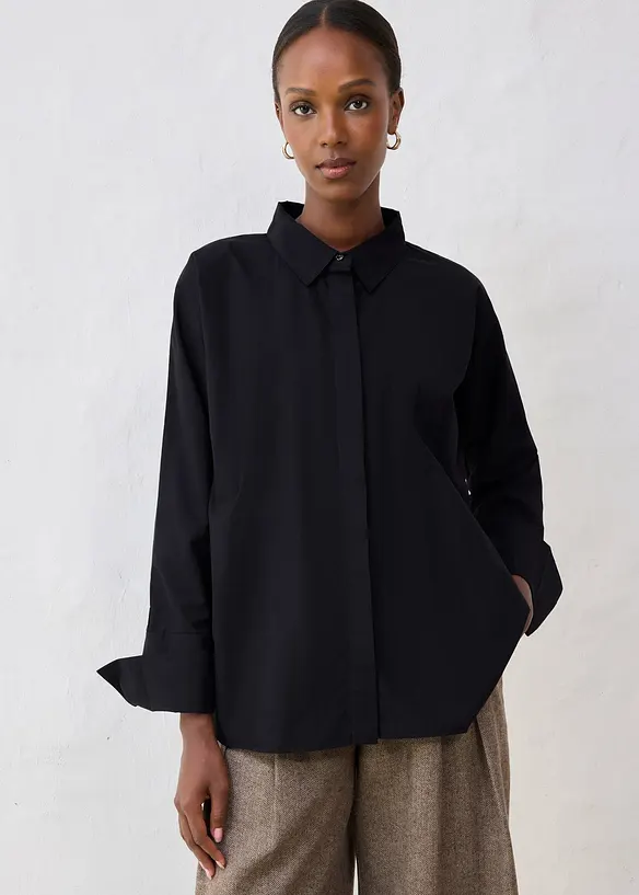 Skjorte med silke, bonprix