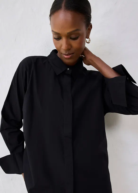 Skjorte med silke, bonprix