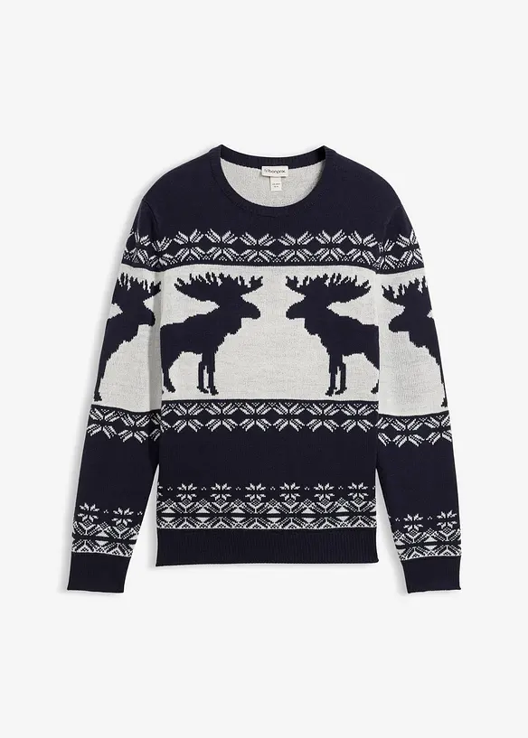 Genser med koftemønster, bonprix