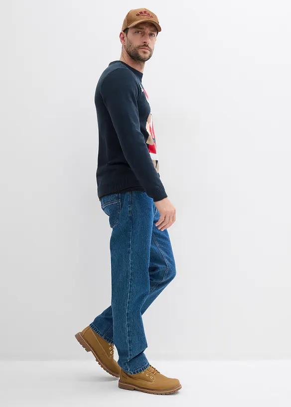 Finstrikket genser med julemotiv, bonprix