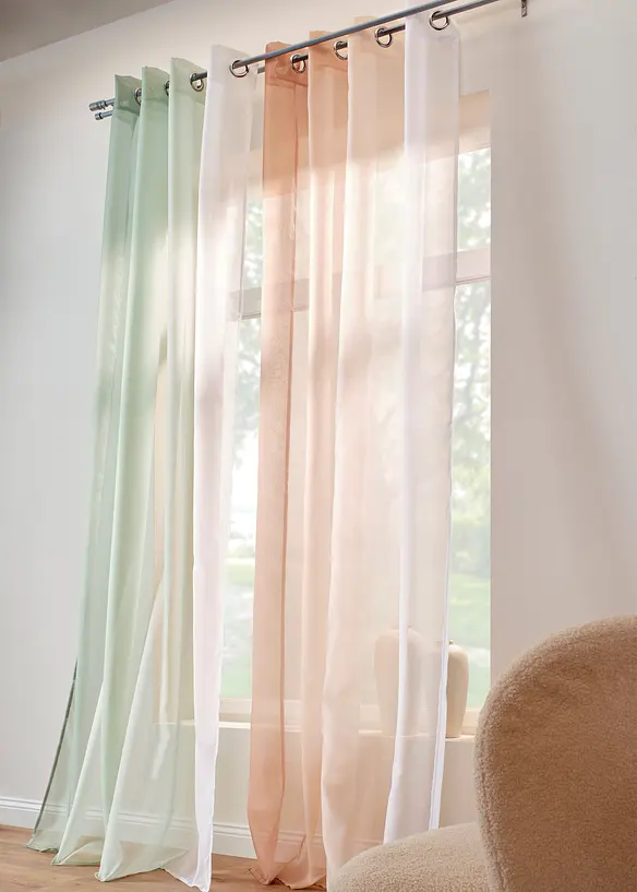 Gardinstang med endestykke sylinder, bonprix