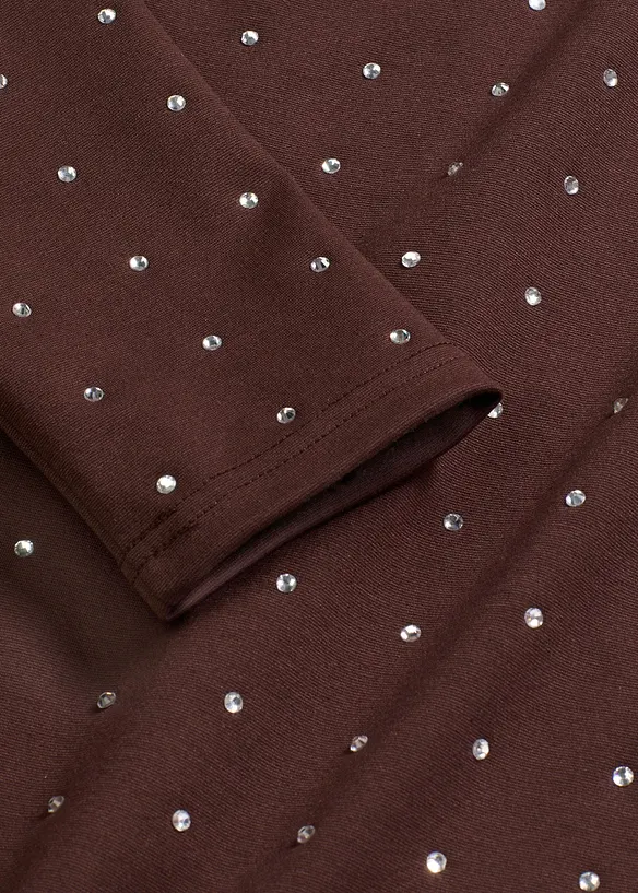 Jerseykjole med strassapplikasjon, bonprix