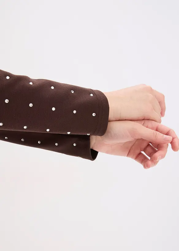 Jerseykjole med strassapplikasjon, bonprix