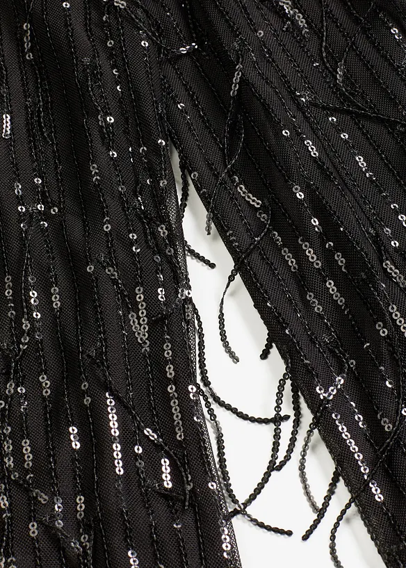 Paljettbukse med frynser, bonprix