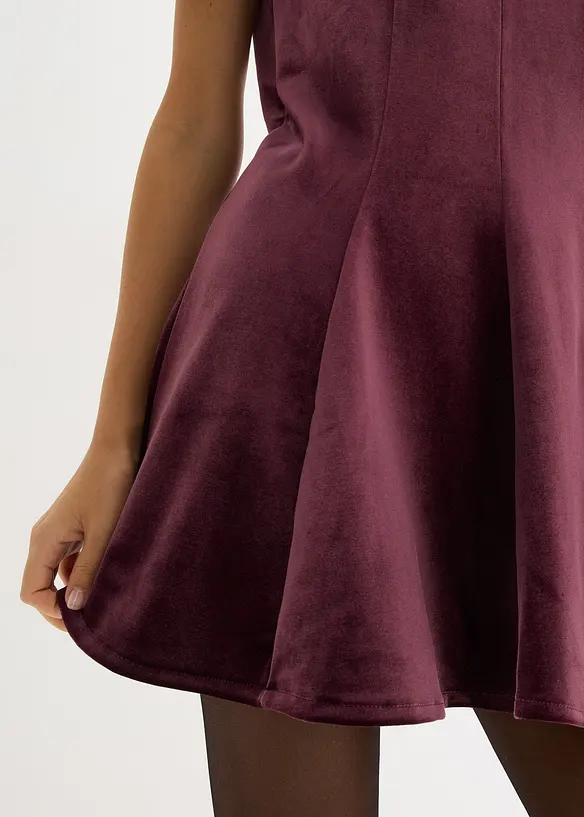 Minikjole i myk fløyel, bonprix