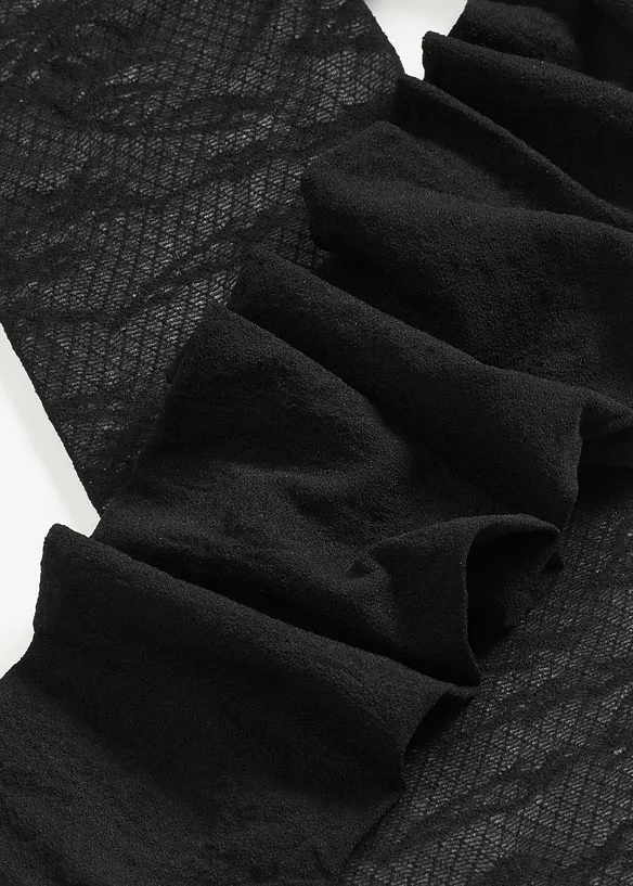 Tynn strømpebukse med blomstrete nettingmønster, bonprix