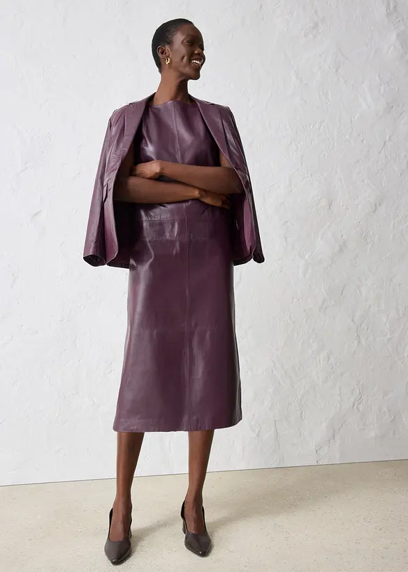 Skinnkjole av lammenappa, bonprix