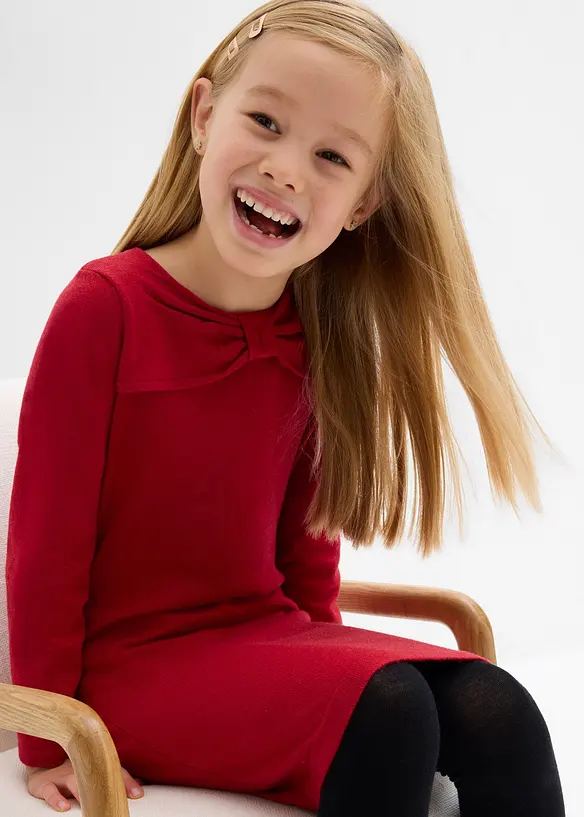 Strikket kjole i myk viskosemiks, bonprix