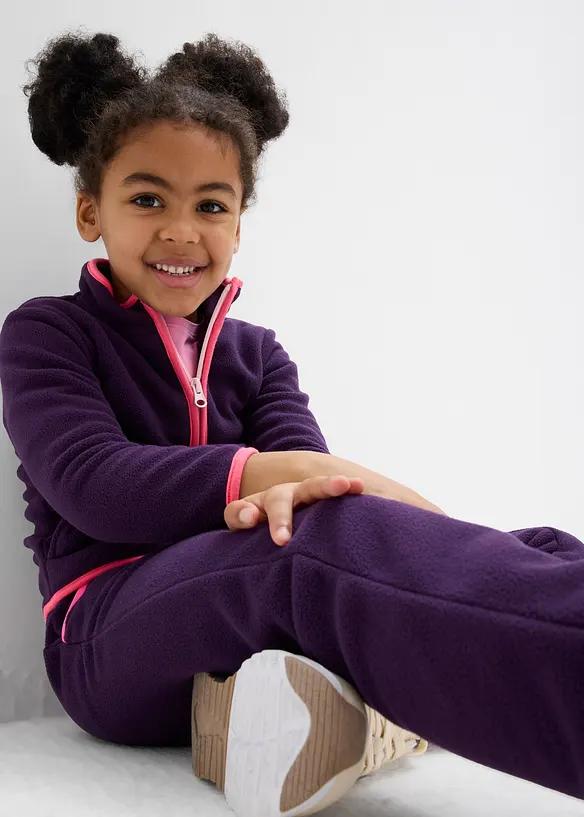 Myk fleecegenser med kontrastdetaljer, bonprix