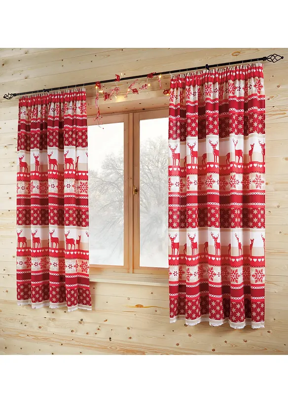 Gardin med elgprint (1-pack), bonprix