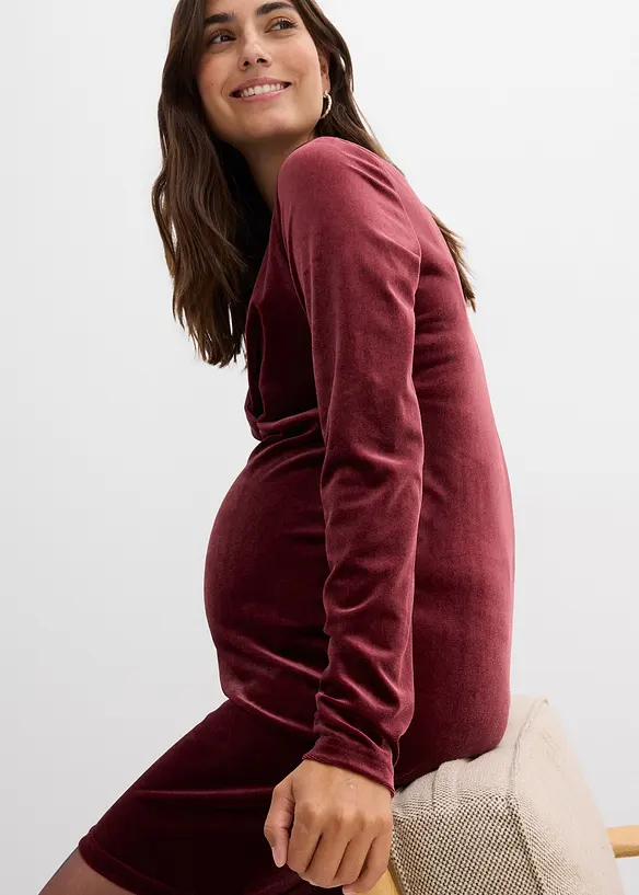 Mamma- og ammekjole av myk fløyel, bonprix