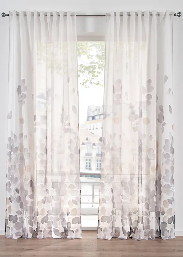 Mønstret gardin (1-pack), bonprix