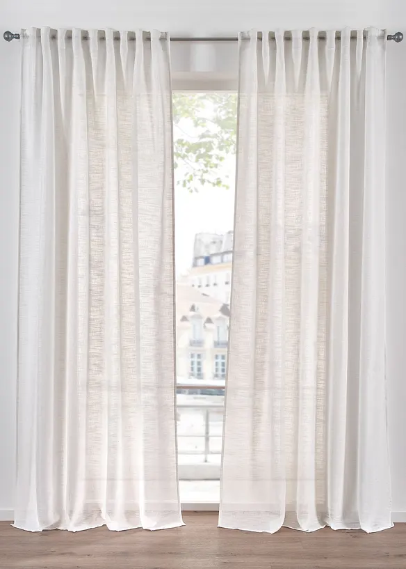 Gardin i strukturmateriale, fås også i ekstra lang (1-pack), bonprix