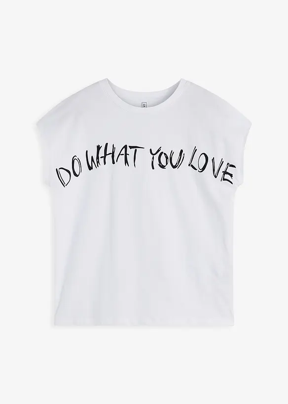 Oversized topp i 100% bomull, bonprix