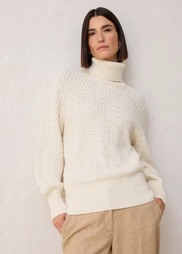 Pologenser med merinoull, bonprix