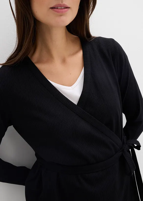 Sett med mamma-omslagstopp og behagelig leggings (2-delt sett), bonprix