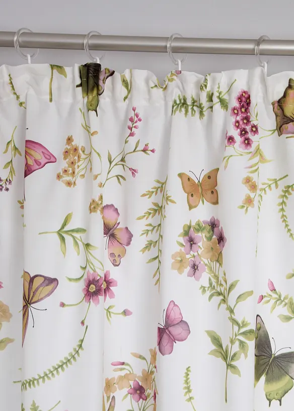 Mikrofibergardin med v&aring;r-print  (1-pack), bonprix