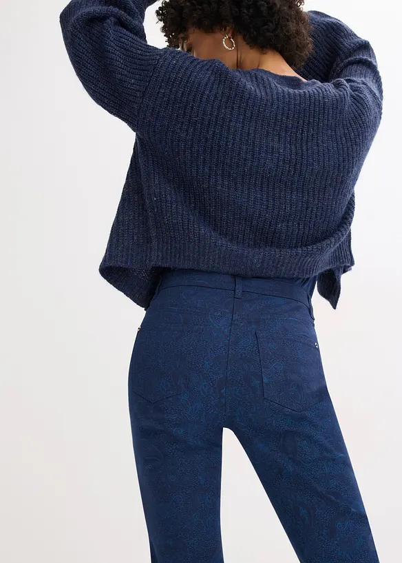 Twillbukse med elegant print, bonprix