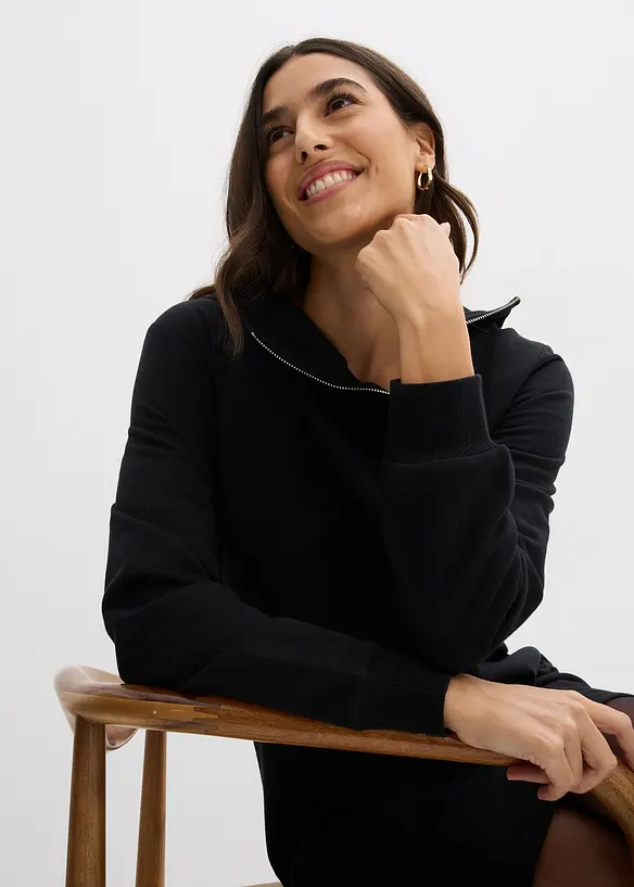 Sweatshirtkjole i bomullsmiks, bonprix