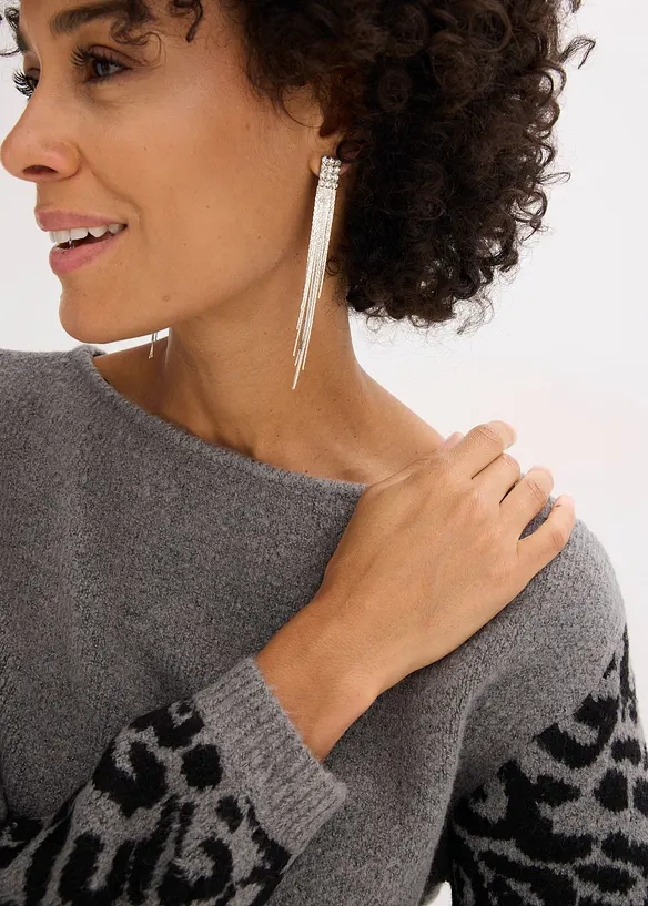 Genser med leo-print, bonprix