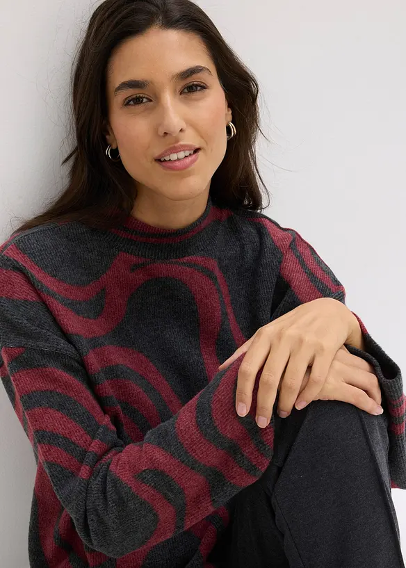 Behagelig, ribbestrikket topp, bonprix