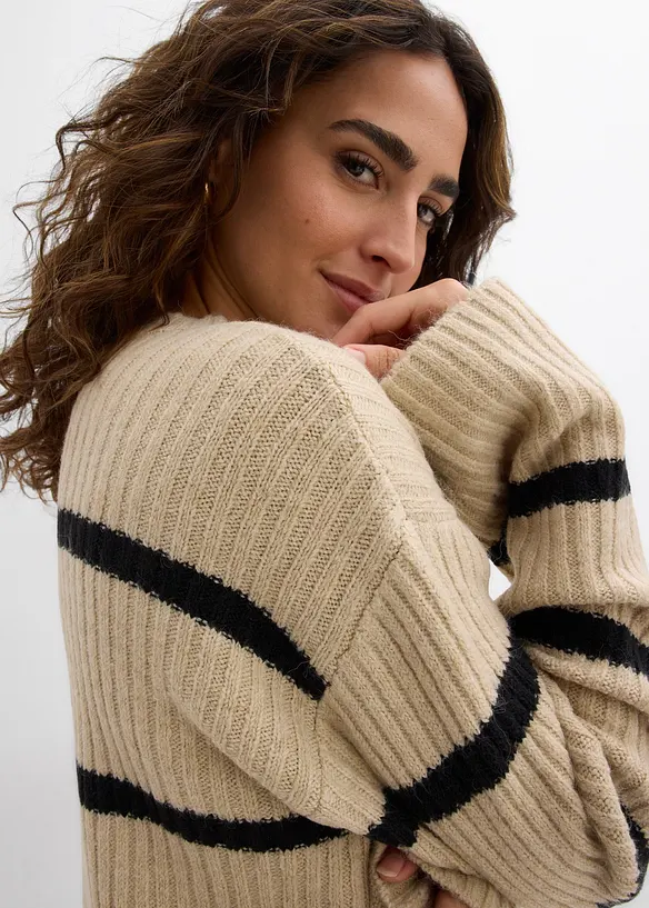 Stripet genser, bonprix